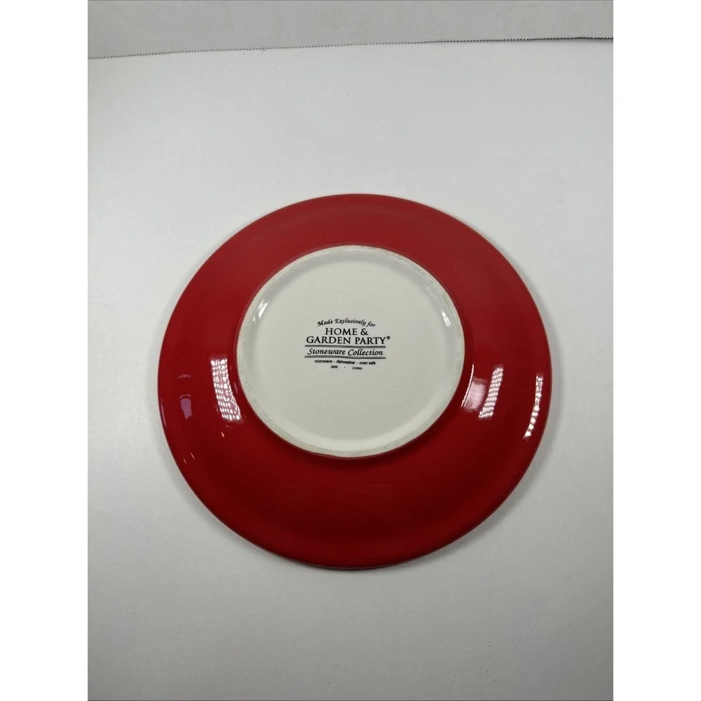 Vintage 2005 Home Garden Party 8 Inch‎ Stoneware Plate